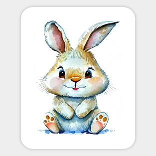 Cute Little Watercolor Rabbit Sticker